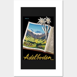 Adelboden, Switzerland, Vintage Travel Ski Poster Posters and Art